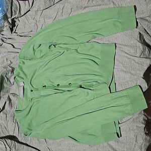 Green cardigan